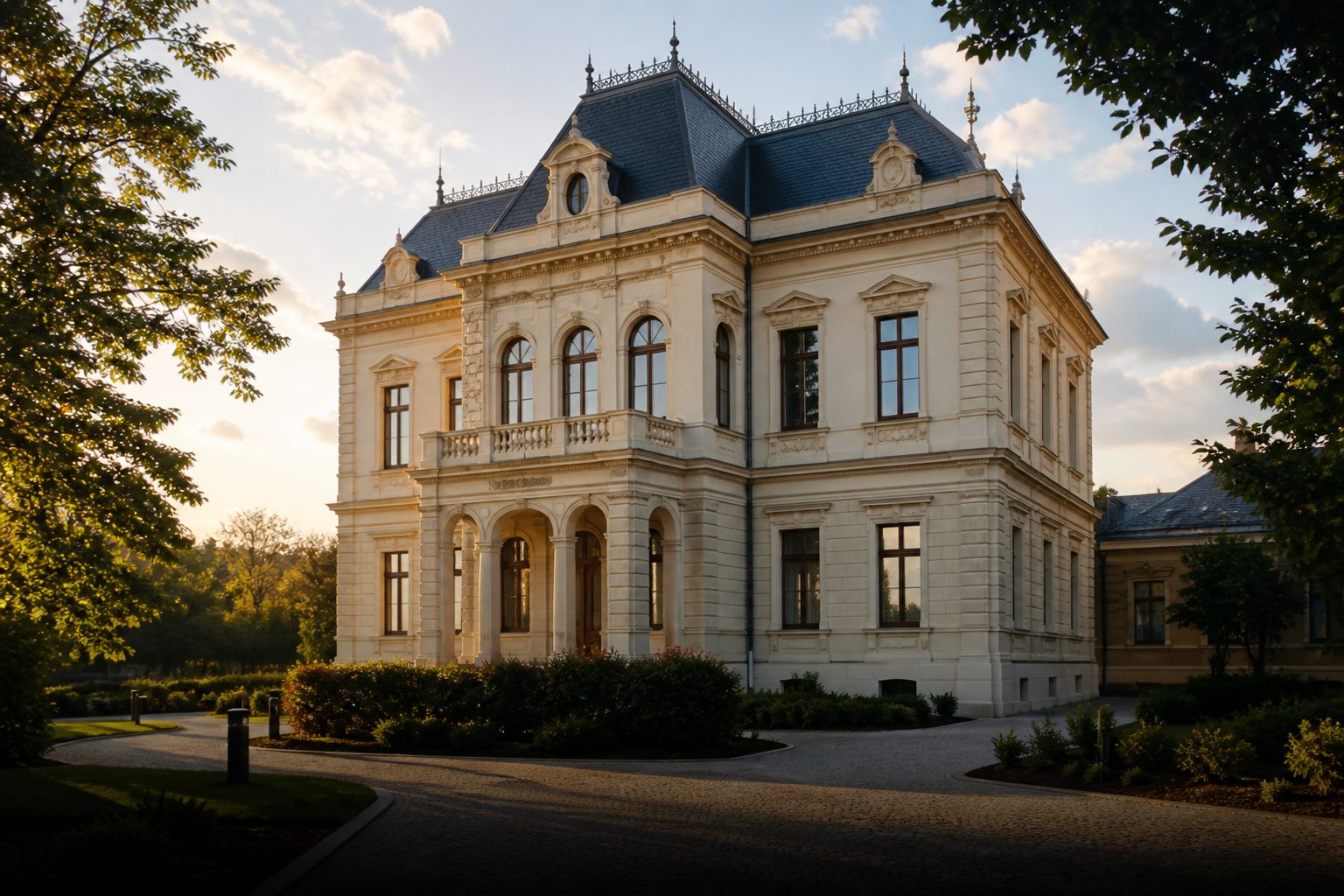 Illusztráció: helyreállított történeti villa